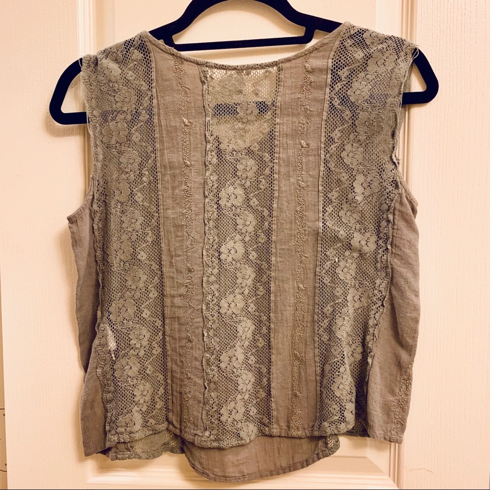 Mango Lace Crop Top
